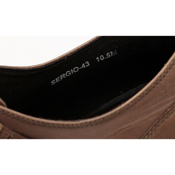 Donald J Pliner Sergio Monk Strap Shoes Mens 10.5M Brown Leather Cap Toe Italy main image 8